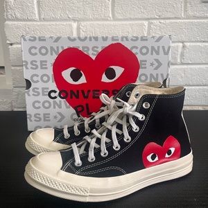 Black High Top Comme Des Garçon Converse